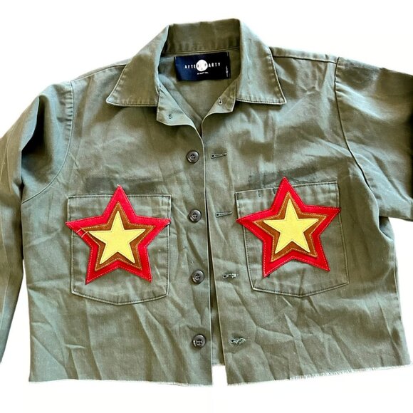 After Party by Nasty Gal Small As You Were GI Jane Military Bomber Jacket - Picture 3 of 10